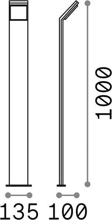 Piantana-Moderna-Style-Alluminio-Antracite-Led-9W-4000K-Luce-Naturale