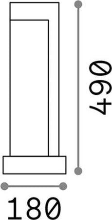 Piantana-Moderna-Titano-Materie-Plastiche-Grigio-Granito-Led-9W-4000K-H49Cm