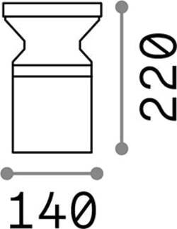Piantana-Moderna-Torre-Alluminio-Antracite-1-Luce-E27-H22Cm
