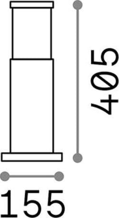 Piantana-Palo-Da-Esterno-Moderna-Tronco-Alluminio-Nero-1-Luce-E27-H40Cm