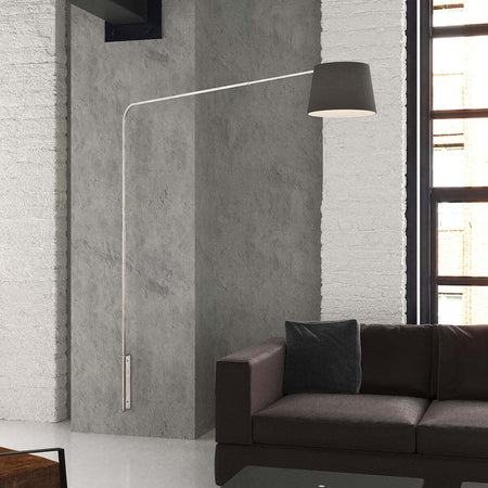 Piantana-parete-arco-moderna-Top-Light-CORNER-1189-B7-E27-LED-metallo-lampada-parete-braccio-cono