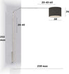 Piantana-parete-arco-moderna-Top-Light-SLOPE-1188-B7-E27-LED-metallo-tessuto-lampada-braccio-parete