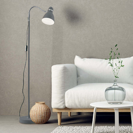 Piantana People Grigia 1Xe27 34X142Cm Illuminazione/Illuminazione per interni/Lampade/Lampade da terra Led Mall Home - Napoli, Commerciovirtuoso.it