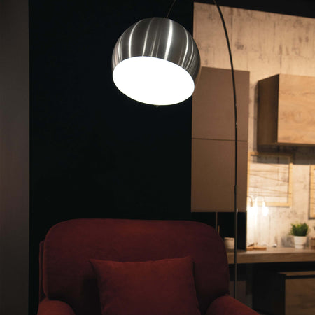 Piantana Plaza Nikel 1Xe27 152X205X35Cm Illuminazione/Illuminazione per interni/Lampade/Lampade da terra Led Mall Home - Napoli, Commerciovirtuoso.it