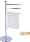 PIANTANA PORTA ASCIUGAMANI ARREDO BAGNO 3 BRACCI METALLO CROMATO 90CM  Trade Shop italia - Napoli, Commerciovirtuoso.it