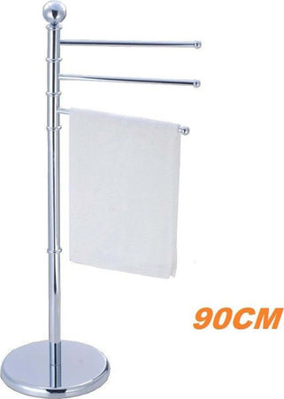PIANTANA PORTA ASCIUGAMANI ARREDO BAGNO 3 BRACCI METALLO CROMATO 90CM  Trade Shop italia - Napoli, Commerciovirtuoso.it
