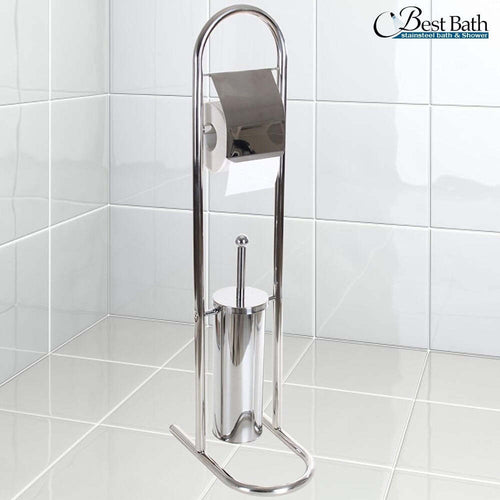 Piantana Porta Rotolo Con Scopino Da Bagno Metallo Lucido Cromato Bagno Wc 80 Cm Casa e cucina/Bagno/Accessori per il bagno/Porta carta igienica Trade Shop italia - Napoli, Commerciovirtuoso.it