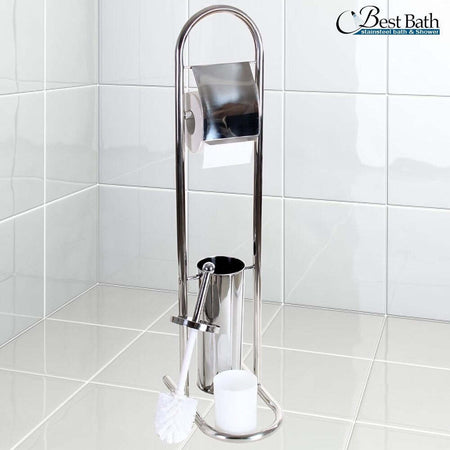Piantana Porta Rotolo Con Scopino Da Bagno Metallo Lucido Cromato Bagno Wc 80 Cm Casa e cucina/Bagno/Accessori per il bagno/Porta carta igienica Trade Shop italia - Napoli, Commerciovirtuoso.it
