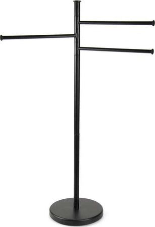 Piantana-Portasciugamani-Parigi-da-Bagno-3-Bracci-in-Metallo-Nero-20-x-83-cm