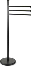 Piantana-Portasciugamani-Parigi-da-Bagno-3-Bracci-in-Metallo-Nero-20-x-83-cm