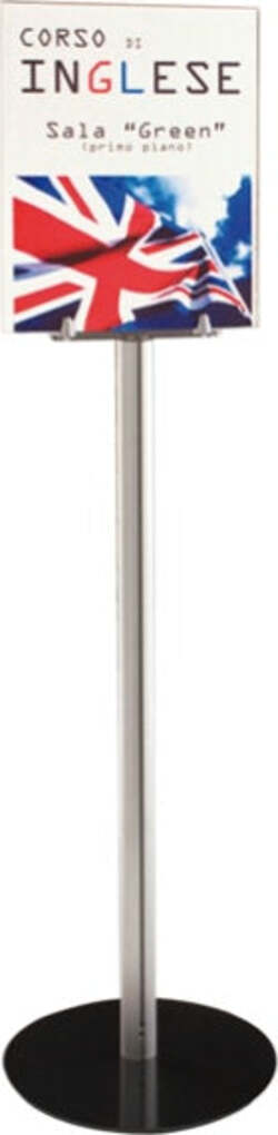 Piantana segnaletica - A3 - 32 x 138 cm - verticale - Tecnostyl Cancelleria e prodotti per ufficio/Archivio ufficio e accessori per scrivania/Accessori da scrivania e archiviazione/Portabrochure Eurocartuccia - Pavullo, Commerciovirtuoso.it