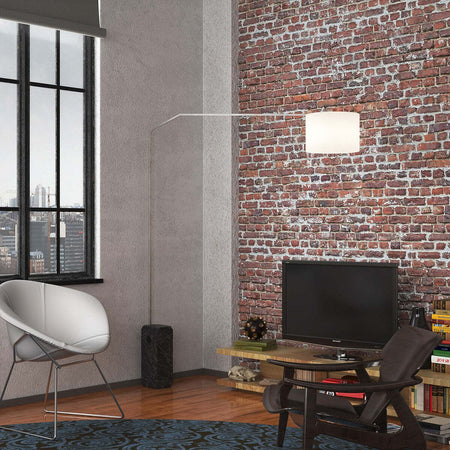 Piantana-terra-arco-moderna-Top-Light-SLOPE-1188-B2-E27-LED-metallo-tessuto-lampada-terra