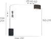 Piantana-terra-arco-moderna-Top-Light-SLOPE-1188-B2-E27-LED-metallo-tessuto-lampada-terra