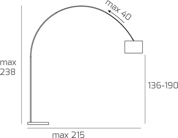 Piantana-terra-arco-moderna-Top-Light-TURNING-1187-B3-E27-LED-metallo-tessuto-lampada-terra