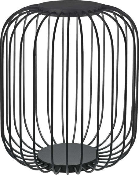 Piantana-Vintage---Decò-Djambe-Metallo-Nero-Led-18W-3000K-D55Cm