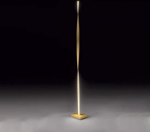 Piantane---Lampade-Da-Terra-Contemporaneo-Twist-Metallo-Oro-Opaco-Led-26W