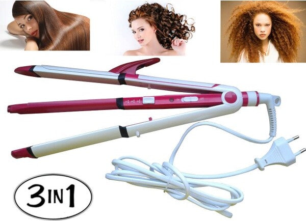 Piastra-3-In-1-Arriccia-Capelli-Lisci-Frise'-Arricciacapelli-Professionale-Sn710