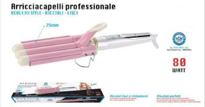 Piastra 80 Watt Capelli Ondulati 3 Tubi Effetto Onde Arricciacapelli Pi-ca017 Salute e Bellezza > Cura dei Capelli > Piastre per capelli Trade Shop italia - Napoli, Commerciovirtuoso.it