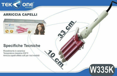 Piastra Arricciacapelli Acconciatura Ricci Mossi Effetto Onde Capelli Ondulati Bellezza/Cura dei capelli/Strumenti per lo styling/Arricciacapelli Trade Shop italia - Napoli, Commerciovirtuoso.it