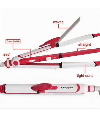 Piastra Capelli Ferro Arricciacapelli Professionale Multistyler 3 In 1 Gm-1958
