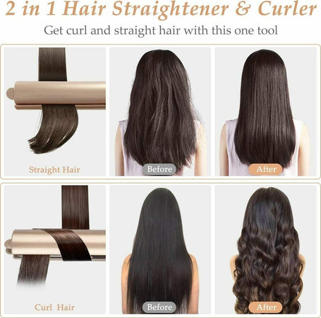Piastra capelli hair curling 2in1 Onde professionale lisci lisciante Bellezza/Cura dei capelli/Strumenti per lo styling/Piastre per capelli Zencoccostore - Formia, Commerciovirtuoso.it