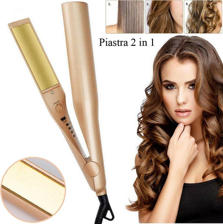 Piastra capelli hair curling 2in1 Onde professionale lisci lisciante Bellezza/Cura dei capelli/Strumenti per lo styling/Piastre per capelli Zencoccostore - Formia, Commerciovirtuoso.it