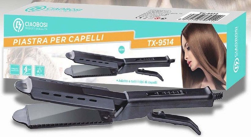 Piastra Capelli Lisci Larga Tecnologia A Vapore Riscaldamento Rapido 45w Tx-9514 Bellezza/Cura dei capelli/Strumenti per lo styling/Piastre per capelli Trade Shop italia - Napoli, Commerciovirtuoso.it