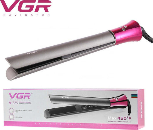 Piastra-Capelli-Lisci-Professionale-Rivestimento-In-Ceramica-Diplay-Lcd-Vgr-V575