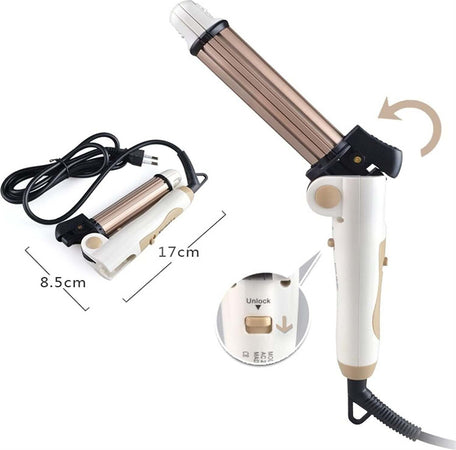 Piastra Ceramica Arricciacapelli 3in1 Acconciatura Ricci Mossi Lisci Hairstyle Bellezza/Cura dei capelli/Strumenti per lo styling/Arricciacapelli Trade Shop italia - Napoli, Commerciovirtuoso.it