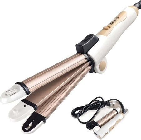 Piastra-Ceramica-Arricciacapelli-3in1-Acconciatura-Ricci-Mossi-Lisci-Hairstyle