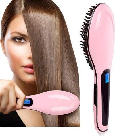 PIASTRA ELETTRICA IONICA LCD SNODA LISCIA CAPELLI SPAZZOLA TEMPERATURA HQT-906 Bellezza/Cura dei capelli/Strumenti per lo styling/Piastre per capelli Trade Shop italia - Napoli, Commerciovirtuoso.it