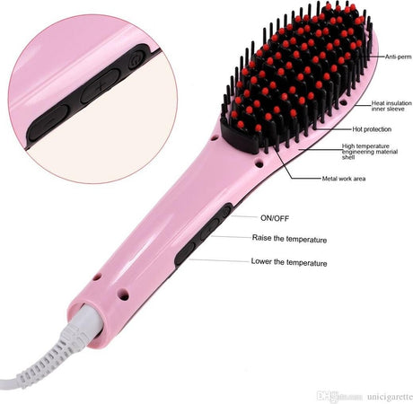 PIASTRA ELETTRICA IONICA LCD SNODA LISCIA CAPELLI SPAZZOLA TEMPERATURA HQT-906 Bellezza/Cura dei capelli/Strumenti per lo styling/Piastre per capelli Trade Shop italia - Napoli, Commerciovirtuoso.it