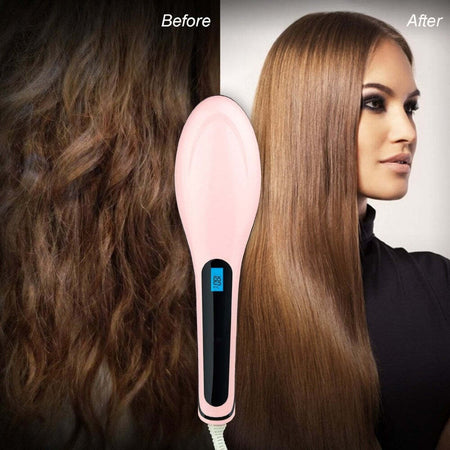 PIASTRA ELETTRICA IONICA LCD SNODA LISCIA CAPELLI SPAZZOLA TEMPERATURA HQT-906 Bellezza/Cura dei capelli/Strumenti per lo styling/Piastre per capelli Trade Shop italia - Napoli, Commerciovirtuoso.it