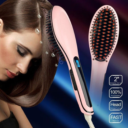 PIASTRA ELETTRICA IONICA LCD SNODA LISCIA CAPELLI SPAZZOLA TEMPERATURA HQT-906 Bellezza/Cura dei capelli/Strumenti per lo styling/Piastre per capelli Trade Shop italia - Napoli, Commerciovirtuoso.it