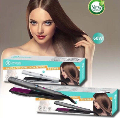 Piastra Elettrica Per Capelli Lisci Mossi Ondulati Con Pettine 60 W Ptc Tx-8368 Bellezza/Cura dei capelli/Strumenti per lo styling/Piastre per capelli Trade Shop italia - Napoli, Commerciovirtuoso.it