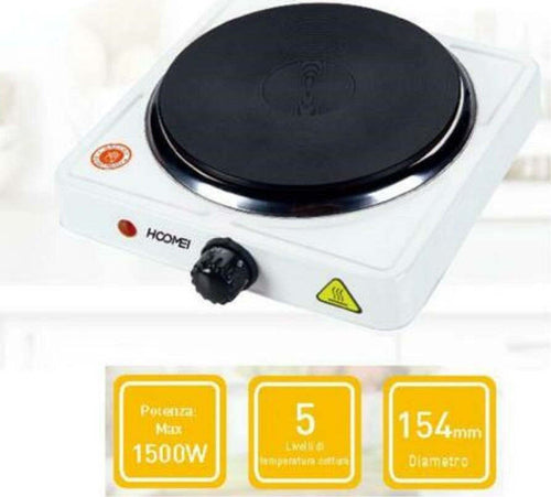 Piastra Elettrica Singola 1500 Watt Fornello Fornellino Elettrico Regolabile Casa, arredamento e bricolage > Elettrodomestici > Fornelli Piastre e Bistecchiere Trade Shop italia - Napoli, Commerciovirtuoso.it