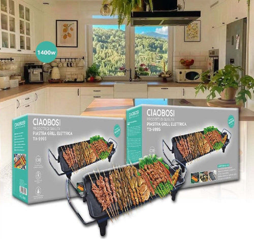 Piastra Griglia Elettrica Potenza 1400w Cucina Con 2 Piastre Di Cottura Tx-9995 Casa e cucina/Pentole padelle e pirofile/Pentole e padelle/Padelle grill Trade Shop italia - Napoli, Commerciovirtuoso.it