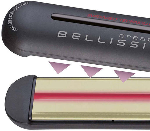 Piastra per Capelli Imetec Bellissima con Tecnologia a Infrarossi B8 100 Capelli Liscio Assoluto o Mosso Definito