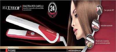 Piastra Per Capelli Lisci Perfetti In Ceramica Antidanni Cavo 360? Maxtech Pi-ca002 Bellezza/Cura dei capelli/Strumenti per lo styling/Piastre per capelli Trade Shop italia - Napoli, Commerciovirtuoso.it