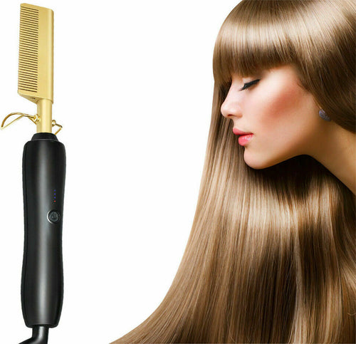 Piastra-per-capelli-lisci-pettine-lisciante-riscaldamento-elettrico-48W