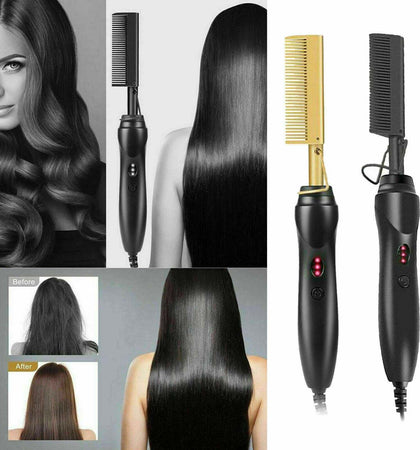 PIASTRA Pettine Caldo Per Capelli Lisci Riscaldamento Elettrico Barba STYLING Bellezza/Cura dei capelli/Strumenti per lo styling/Piastre per capelli Zencoccostore - Formia, Commerciovirtuoso.it
