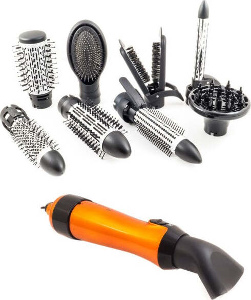 Piastra-Spazzola-Arriccia-Capelli-Elettrica-Accessori-800w-Rotazione-360-Hb-812