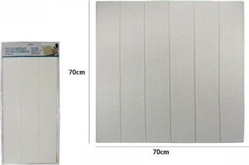 Piastrella-Mattonella-3d-Adesivo-Parete-Muro-Pannello-70x70cm-Legno-Bianco-71104