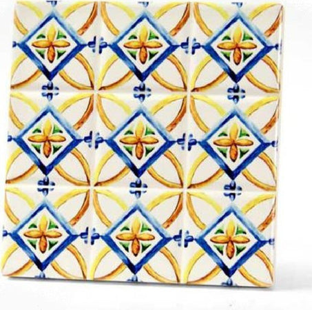 Piastrella Ornamentale Ceramica 11x11 Cm Terra D'amuri 4 Decori Assortiti 820854 Fai da te/Pitture trattamenti per pareti e utensili/Adesivi per piastrelle Trade Shop italia - Napoli, Commerciovirtuoso.it