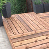 Pavimento modulare in legno per giardino e terrazzo 100 x 100 cm