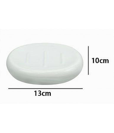 Piattino Per Sapone Ceramica Bianco Portasaponetta Moderno Accessori Bagno 79246