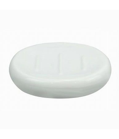 Piattino Per Sapone Ceramica Bianco Portasaponetta Moderno Accessori Bagno 79246