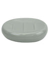 Piattino Per Sapone Ceramica Grigio Portasaponetta Moderno Accessori Bagno 79254