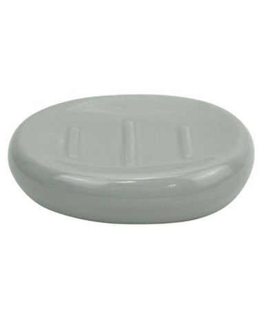 Piattino Per Sapone Ceramica Grigio Portasaponetta Moderno Accessori Bagno 79254