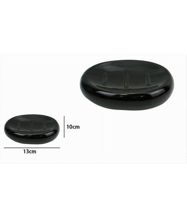 Piattino Per Sapone Ceramica Nera Porta Saponetta Moderno Accessorio Bagno 79250